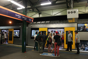 Train in Sydney on NY's Eve