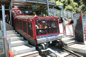 Train going up and down Blue Mountains