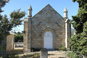A church and cemetery in Cambridge town