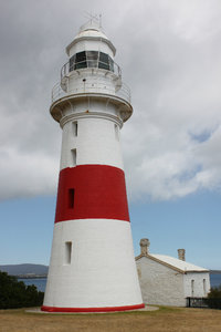 The lighthouse in Low Head town