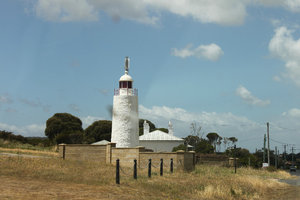 Small lighthouse in Low Head town