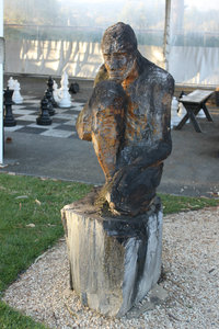 A statue in Hobart city
