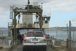 Ferry leaving Bruny island 