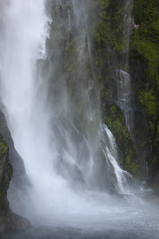 A waterfall in Milford Sound