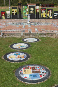 Mosaic paintings in Hari Hari town