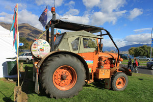 A tractor in Wanaka town
