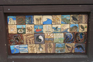 Mosaic decoration in Westport town