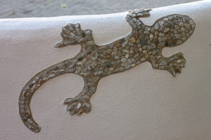 Decoration on a street chair 