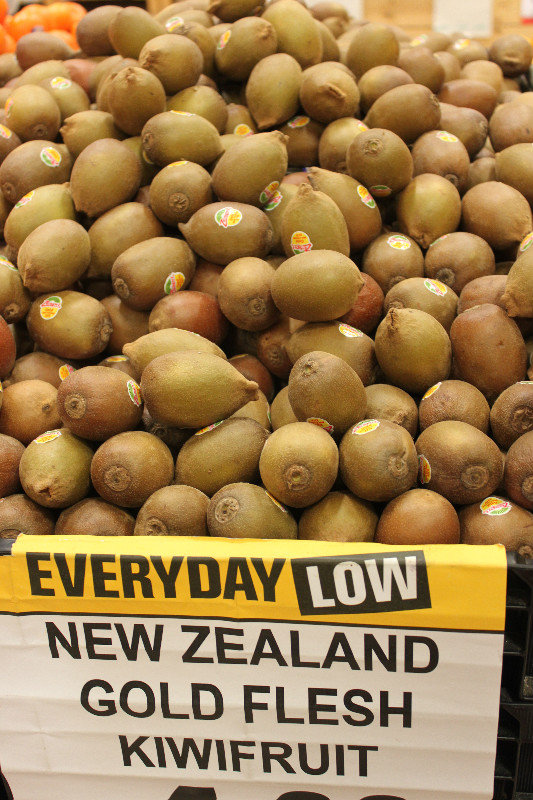 Gold Kiwi fruit at a supermarket