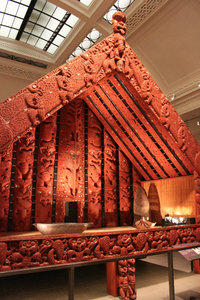 Maori storage house at a museum in Aukland
