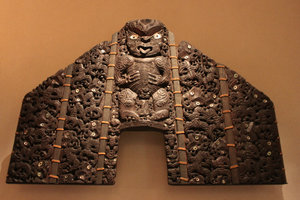 Maori carving at a museum in Aukland
