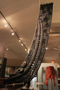 Maori boat at a museum in Aukland