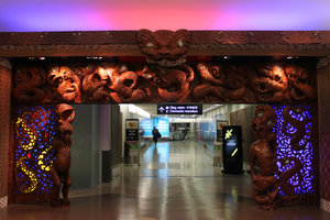 Maori decoration at Aukland int'l airport