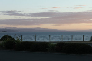 Sunset over Taupo lake