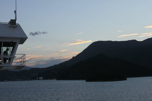 Sunset over Queen Charlotte Sound