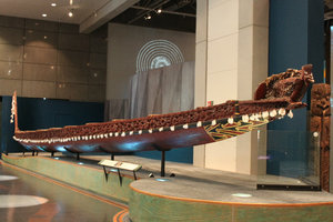 Maori boat at National Museum in Wellington