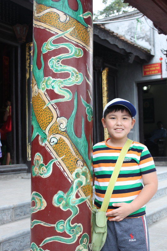 My nephew Nam at Cửa Ông temple