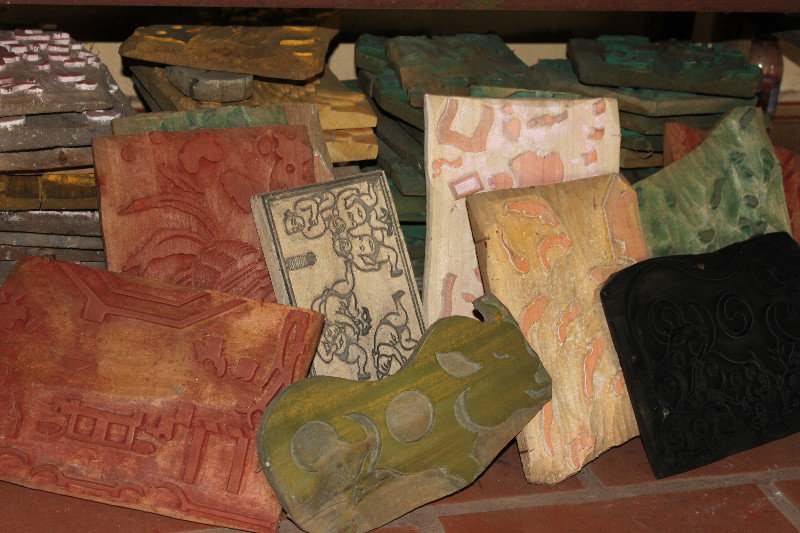 Moulds for Đông Hồ woodblock paintings