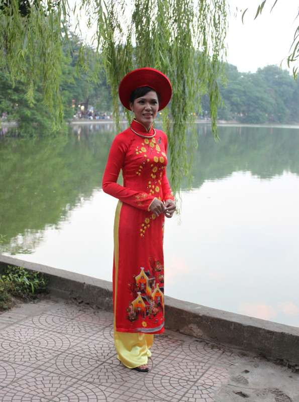 Me by Hoan Kiem lake in Hanoi's center