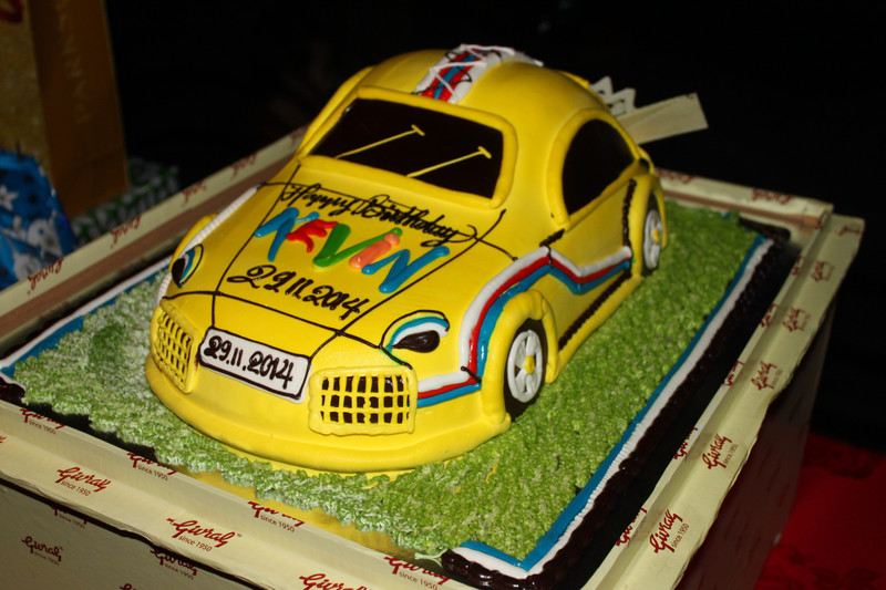 Kevin's birthday cake of car shape