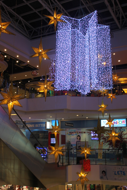 New Year decorations at a shopping mall