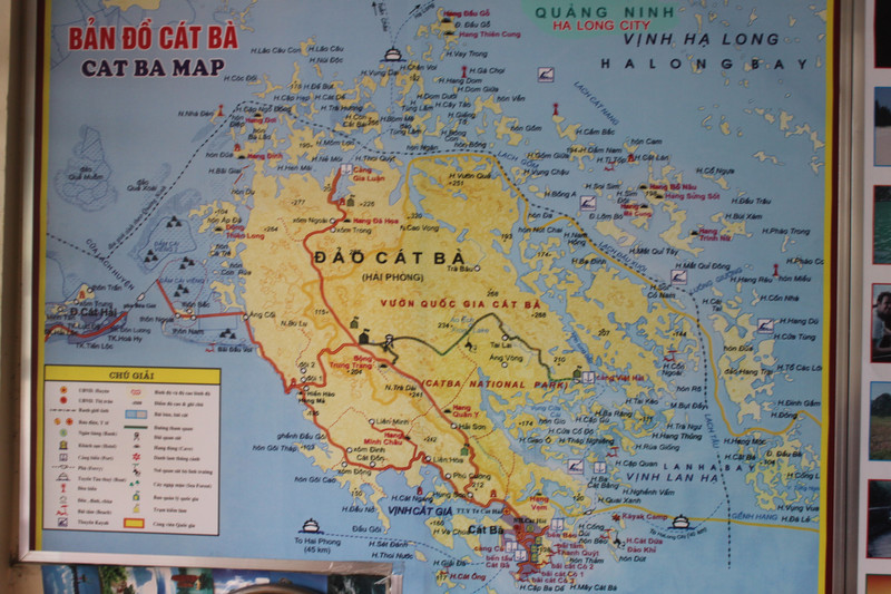 Map of Cát Bà island