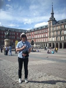 Typical Pose in Madrid's square