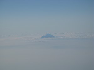 mt fuji from the plane