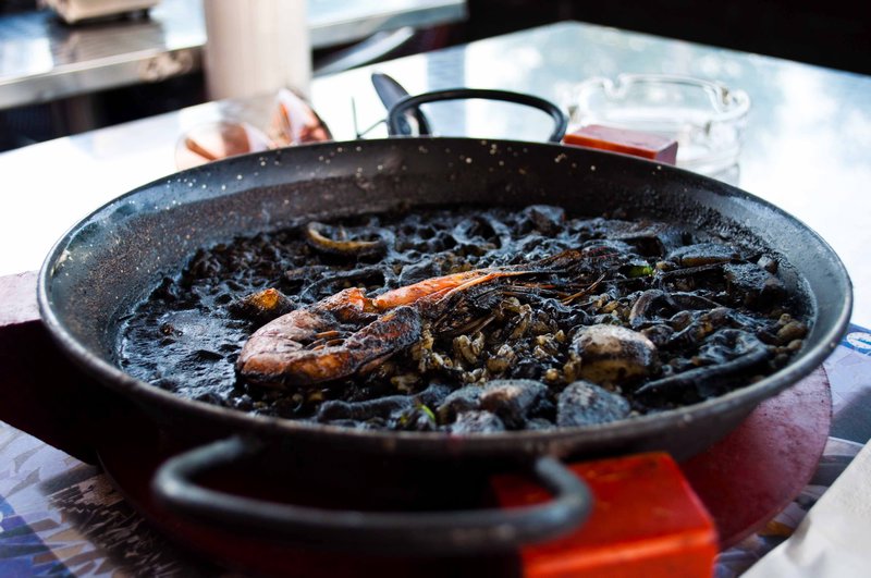 Paella with Squid Ink
