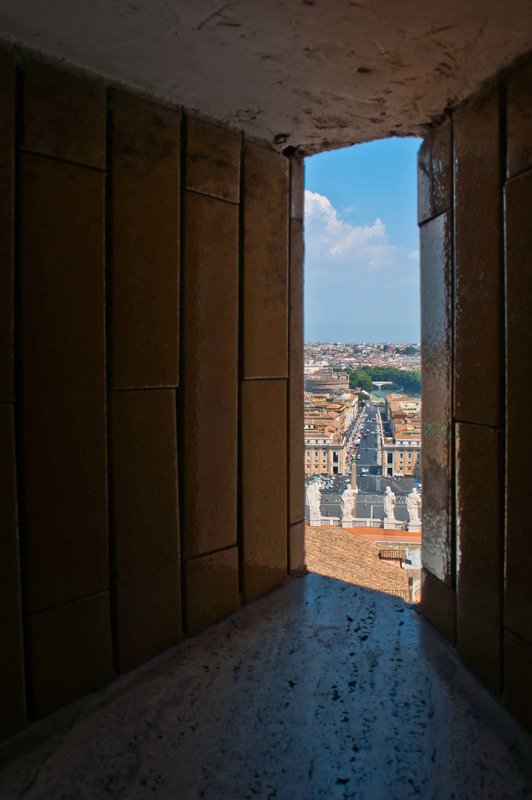 Looking out from St. Peter's Basilica