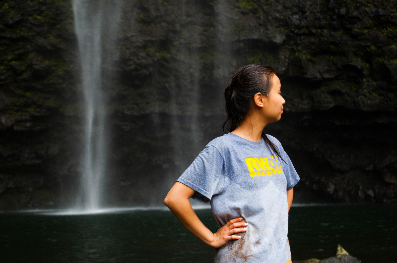 Allie at Hanakapiai Falls