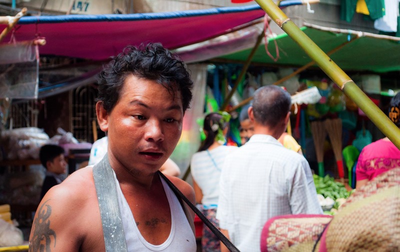 In the Yangon street market