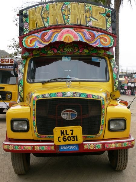 Colourfull truck in Kottayam