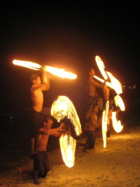 Fire twirlers on Koh Samet