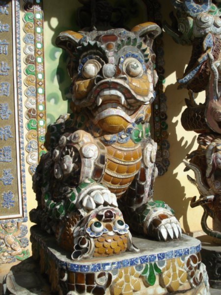 Interesting mosaic creature at the Linh Phuoc Pagoda