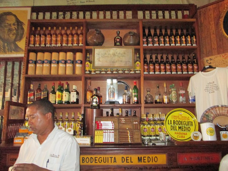 La Bodeguita del Medio - Hemingway's bar of choice when it came to drinking a mojito.