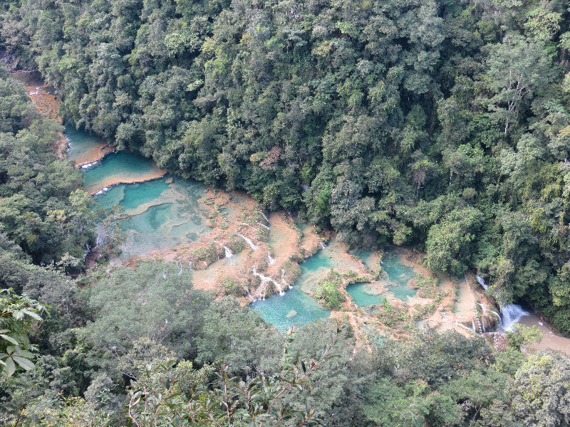 The natural rock bridge and swimming pools of Semuc Champey