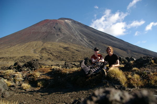Felix and I just before we climbed Mt. Ngauruhoe