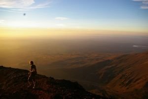 Sunset on the top of Mt. Ngauruhoe