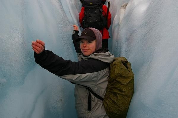 Me in a crevasse at the Franz Josef glacier