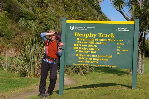 Me at the start of the Heaphy track