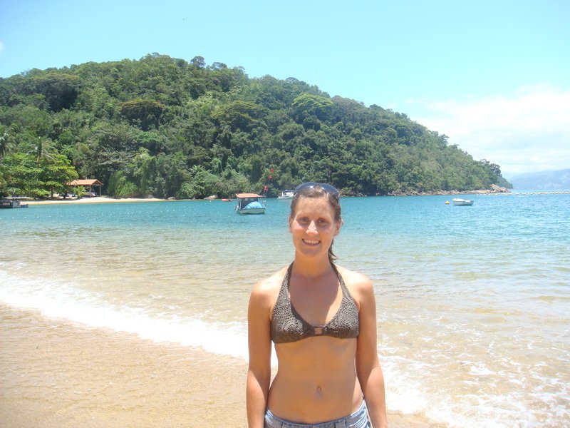 Sunning ourselves in Isla Grande