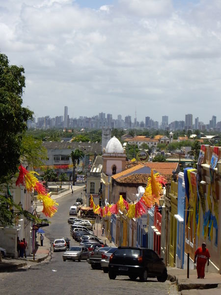 Historic Olinda - with new Recife in the background