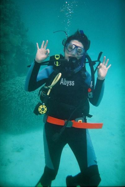 LADY MUSGRAVE ISLAND: First picture of Maria as a qualified diver / Primera foto de su servidora como submarinista cualificada