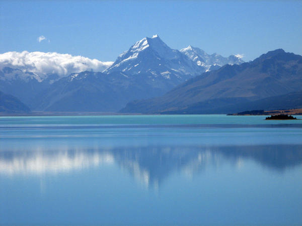 LAKE PUKAKI: Mount Cook Reflection / Reflejo de Mount Cook