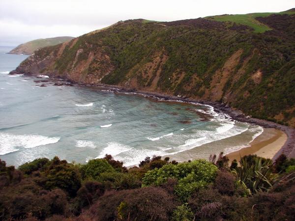 NUGGET POINT: A secluded beach / Una playa solitaria