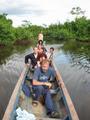 The group in our canoe / El grupo en nuestra canoa