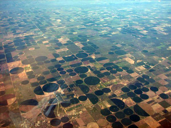Flying into the USA - interesting crops! / Volando a los EEUU - ¡Interesantes campos de cultivo!