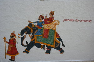 Art indien sur mur