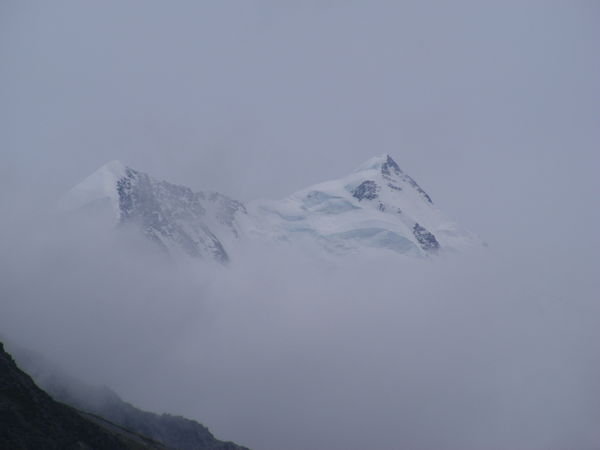 Mount Cook in the mist